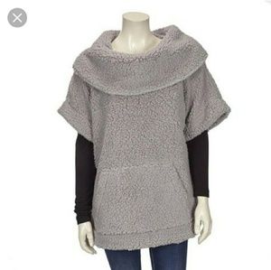 Jessica Simpson Cowl Neck Sherpa Poncho